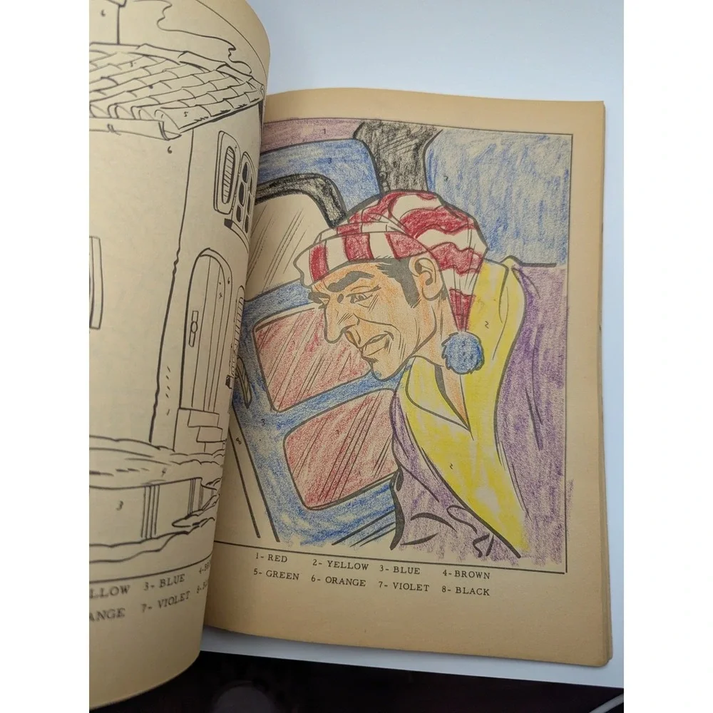 Vintage Pinocchio Color By Number Book Complete Story Clover‎ Coloring Pages